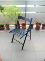 Lot de 4 chaises pliantes noires