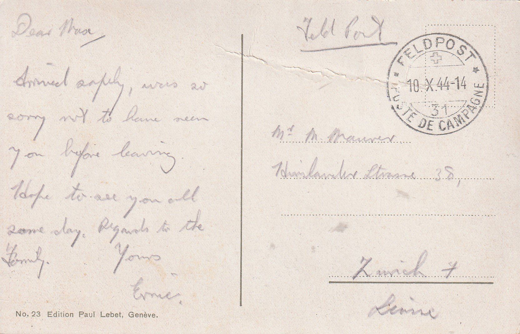 Cartoline postali: Genéve --Militärstempel – Usato da uttwil venduto da Koehlerfred 1