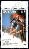 GUYANA 1988 WINTER OLYMPIC CALGARY 1988 GESTEMPELT - AB51