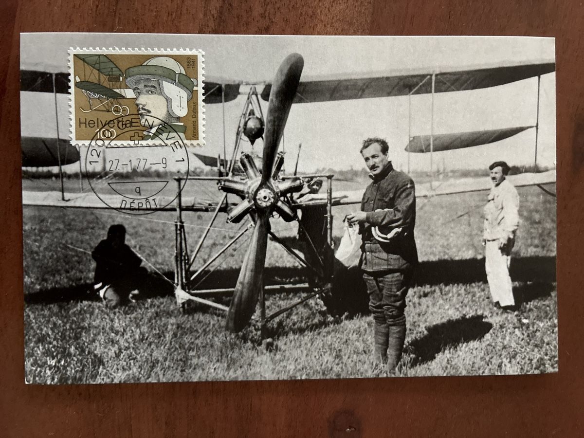 Cartoline postali: 3 Ansichtskarten Aviatik Schweiz 1977 – Usato da Oftringen venduto da Cla.vD.74