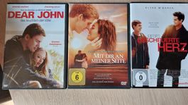 3  DVDs: Dear John, Mit Dir an Meiner Seite, Die