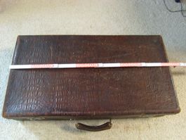 Grosser Brauner Vintage Lederkoffer ca. 1935, ca.75x40x20 cm