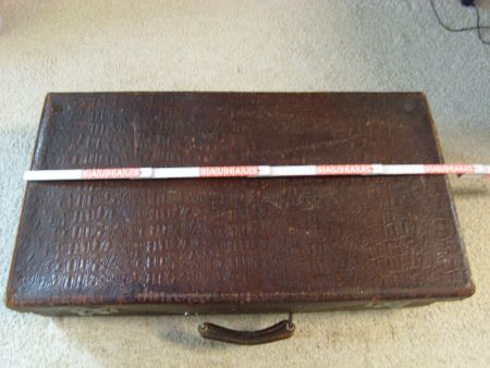 Grosser Brauner Vintage Lederkoffer ca. 1935, ca.75x40x20 cm