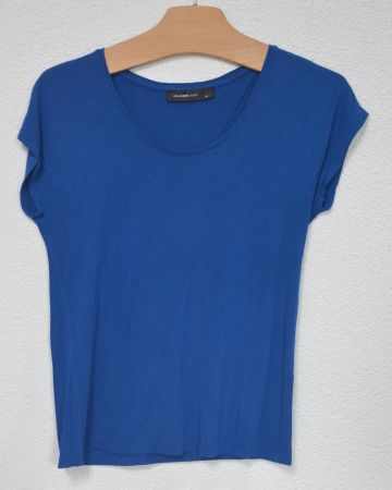 Geschmeidiges, leichtes, royalblaues Basic T-Shirt, Gr. XS