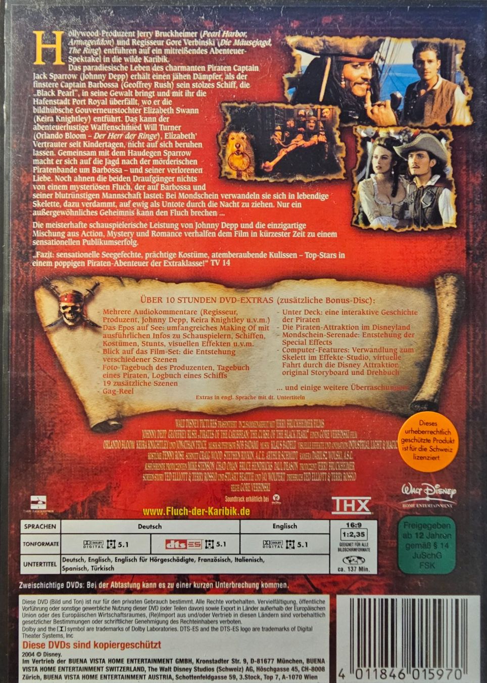 Tutti i DVDs: Fluch der Karibik – Usato da Wahlen b. Laufen venduto da Cg10 1