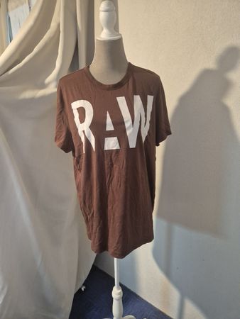 T-Shirt G-Star Raw braun Logo Aufdruck Grösse L gebraucht