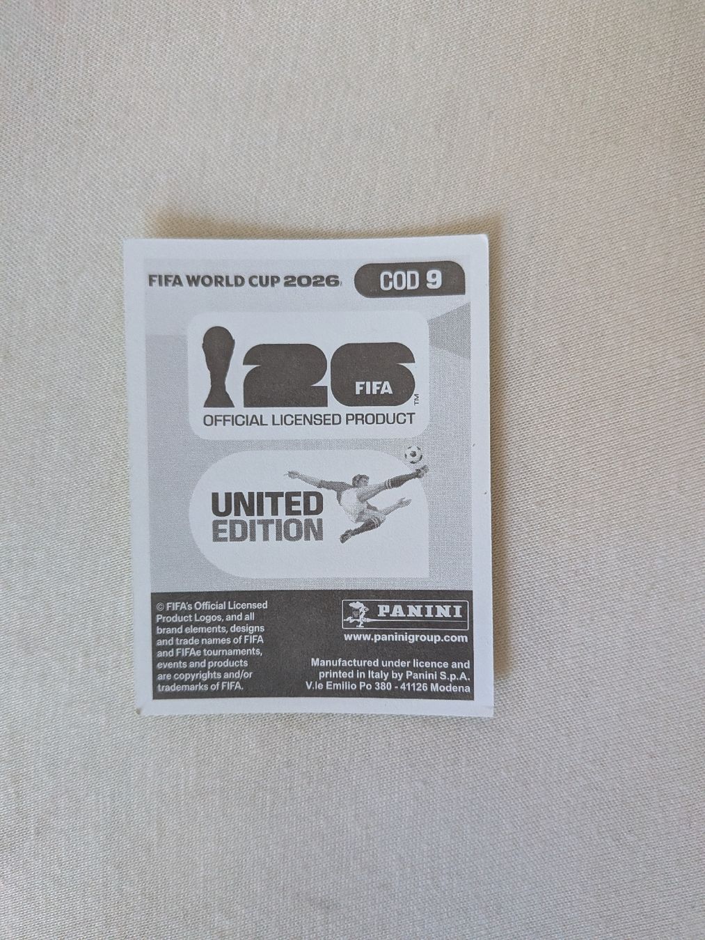 Panini Cartes à collectionner: Panini Bild COD 9 – D'occasion à Eschenbach SG par SanFranciscoCalifornia 1