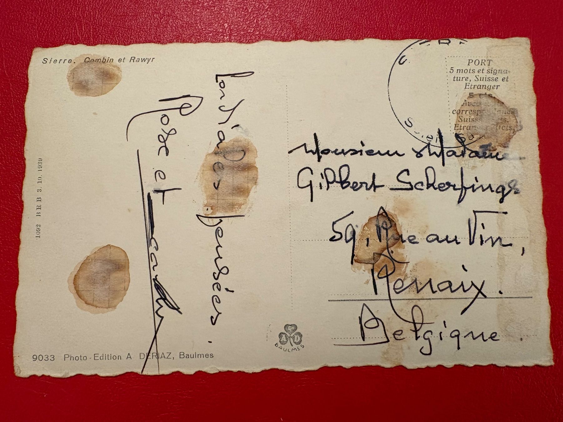 Cartoline postali: Sierre // Combin et Rawyr – Usato da St-Légier-Chiésaz venduto da Theo006 1