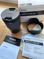 Sigma 16 mm f/1.4 — Sony E-Mount  Aps-C
