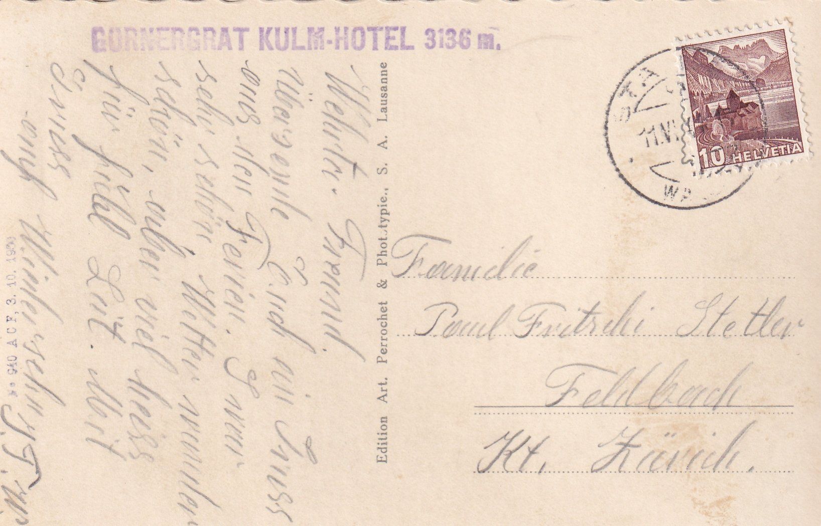 Cartoline postali: Zermatt - Chemin de Fer de Gornergrat et le Breithorn /bb – Usato da Hombrechtikon venduto da Rudolf07 1