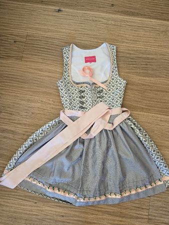 hübsches Krüger Dirndl "Rose Daisy" Gr. 36 Grau/Rose