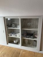 Weiss Vitrinenschrank mit Glaseinlage guter Zust