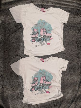 2x Gr 104 T-Shirt für Zwillingsmädchen