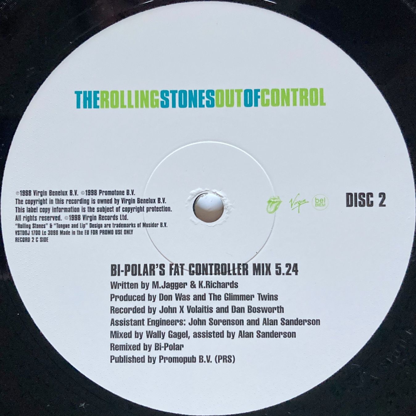Dischi in vinile: ROLLING STONES - OUT OF CONTROL – Usato da Bottens venduto da hotter-than-hell 5