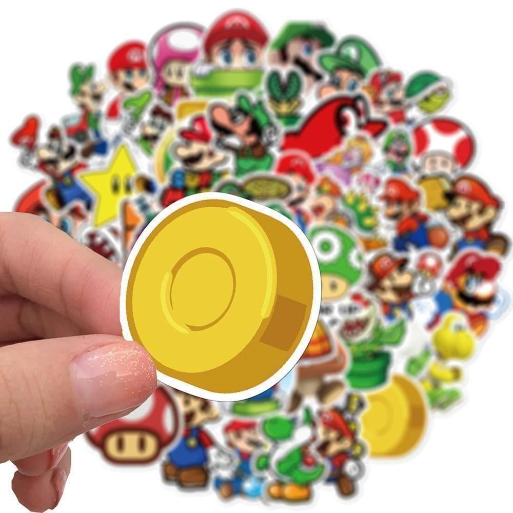 Aufkleber: Lot de 50 autocollants Mario Bros – Neu und originalverpackt aus Gurmels von shopathome 2