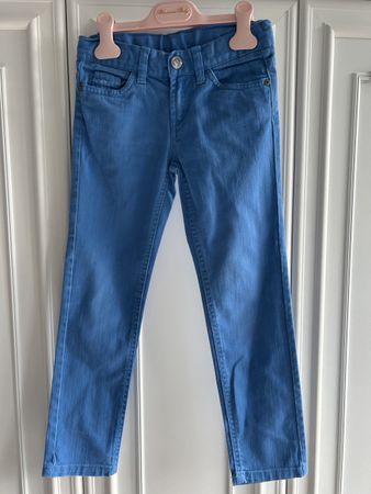 Girls blue straight leg jeans 128 cm 7 8 Y