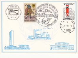 Österreich Postrakete 50 Jahr-Jubiläum