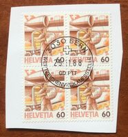 4 er Block Nr.739 mit Papier Stempel Bern   