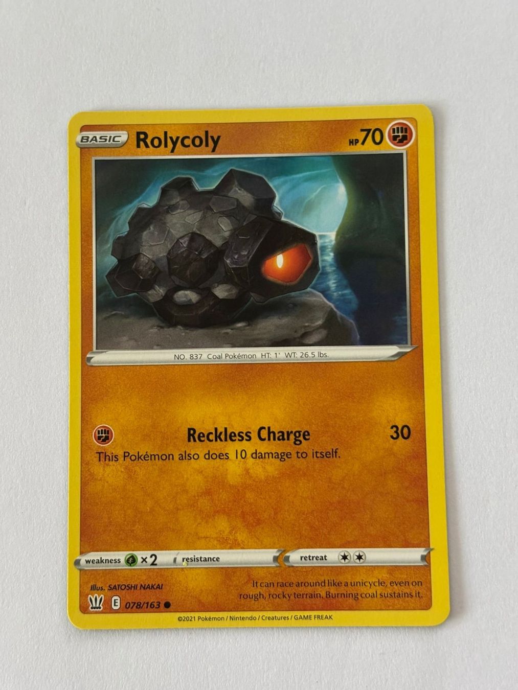 Pokémon Carte collezionabili: Pokemon-Karte Rolycoly 078/163 – Usato da Herisau venduto da Seyashop1