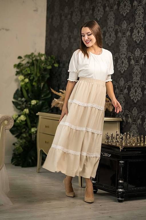 Gonne: Wunderschöner beige Rock cottagecore S – Usato da Mägenwil venduto da VintageGirly 2