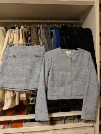neuer blauer Tweedanzug von H&M