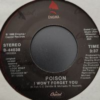 Vinyl Single Poison - I Won't Forget You