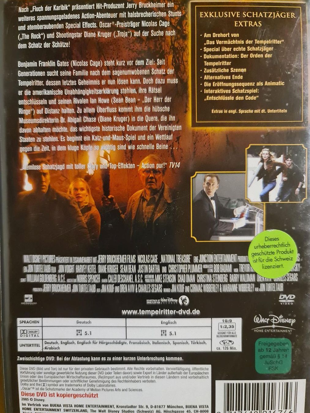 Tutti i DVDs: Das Vermächtnis der Tempelritter – Usato da Dintikon venduto da Vexi 1