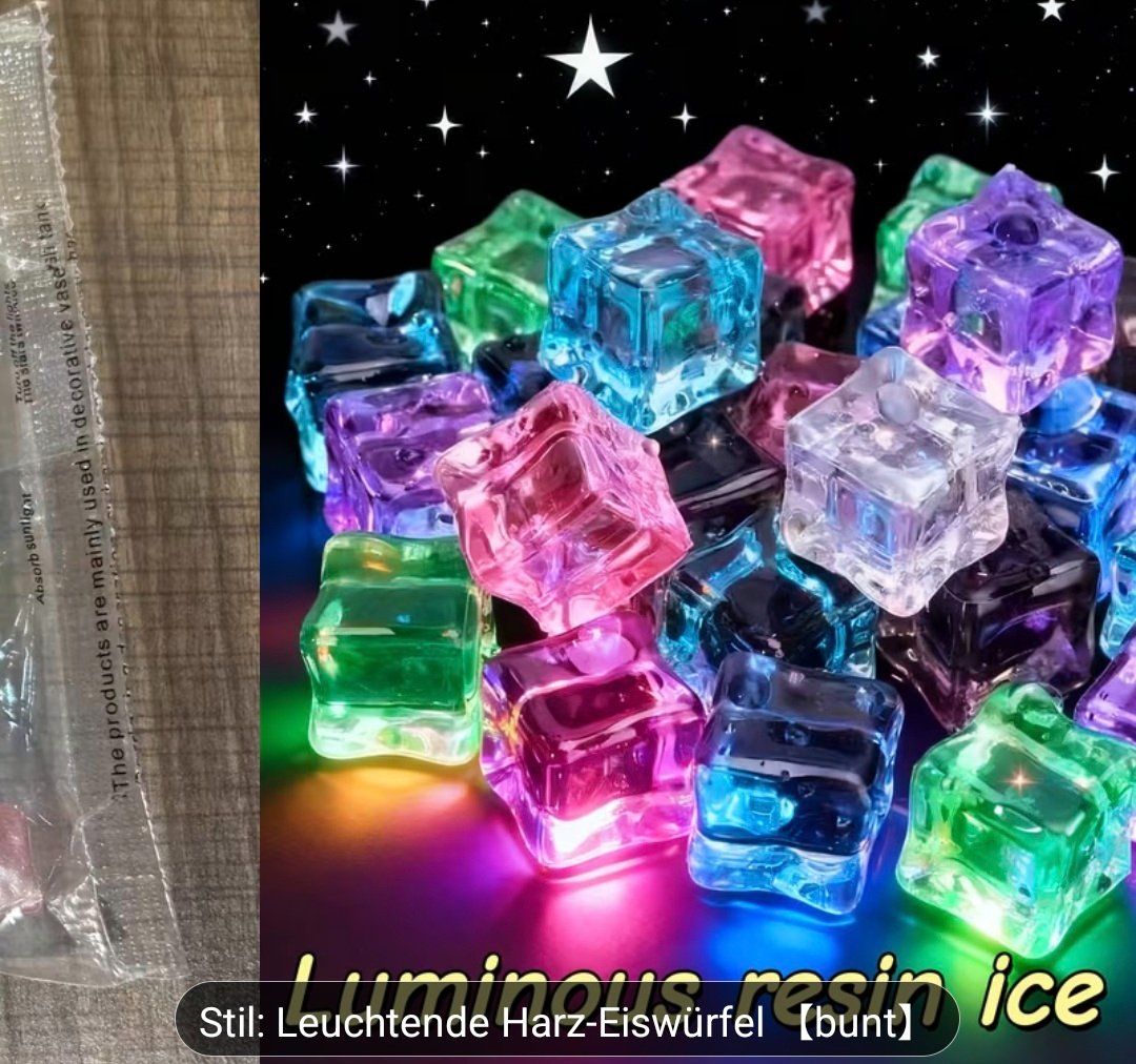 Tutte le decorazioni: 30x Harz Eiswürfel, leuchtend – Nuovo e nell'imballaggio originale da Baden venduto da rocket85 4