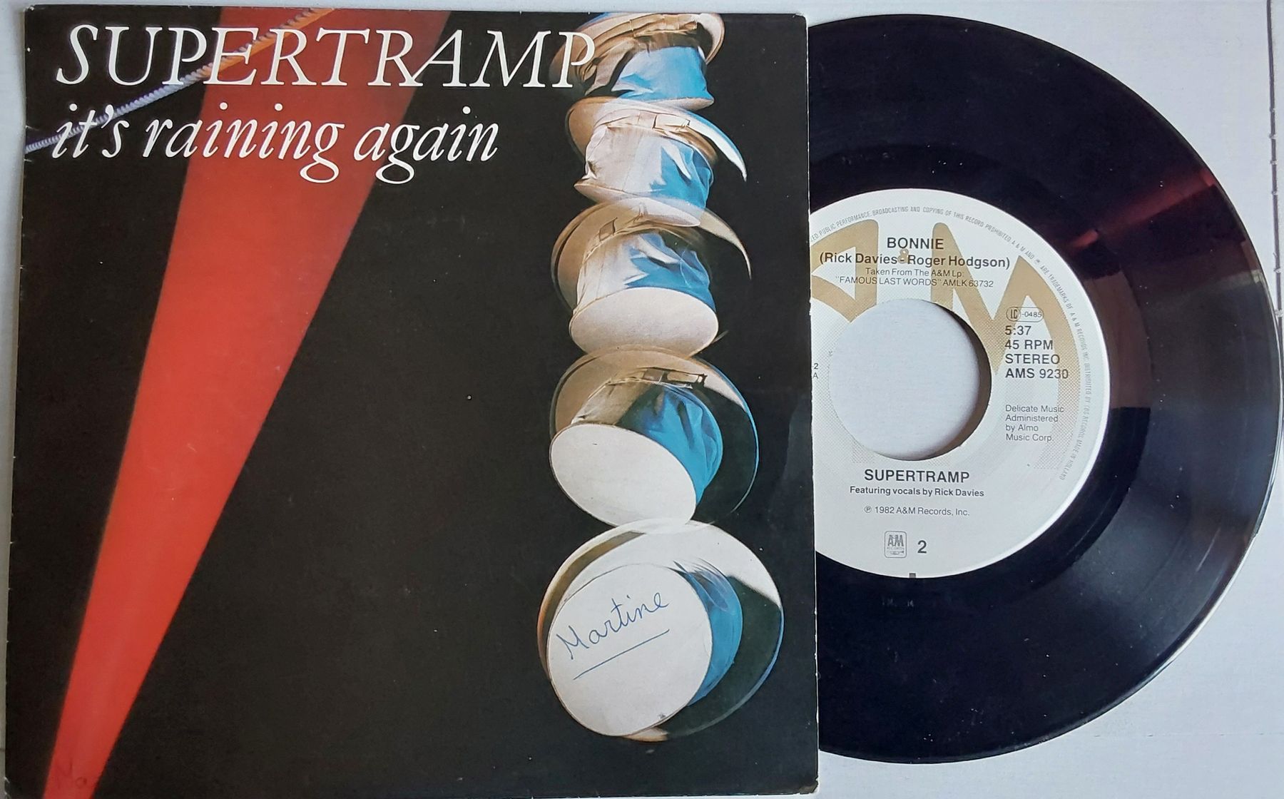 Vinyles: Vinyl Single - Supertramp- It’s Raining Again -1982 – D'occasion à Villeret par Fil11