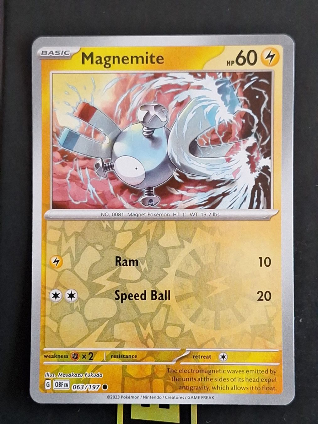 Pokémon Carte collezionabili: Magnemite - Pokemon Reverse Holo Obsidian Flames – Usato da Altstätten SG venduto da GGsGameshop