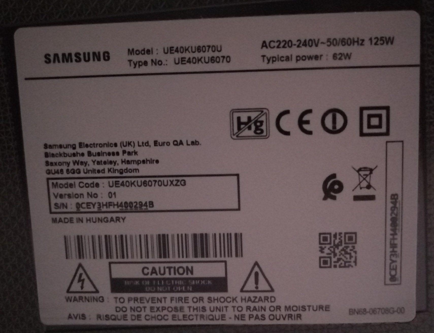 Samsung Fernseher: Samsung smart tv UHD 40" – Gebraucht aus Mosnang von  5