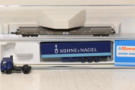Hupac Wagen mit Kühne und Nagel LKW Spur N Fleischmann