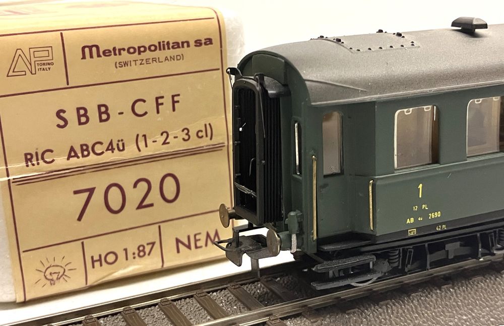 Metrop 7010= schöner Abteilwagen SBB AB 4ü 2690 1./2. Klasse Kaufen