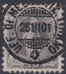 Tutti i francobolli: ++++TOP Stehende Helvetia 69E++++ – Usato da Samnaun-Compatsch venduto da Muckimu