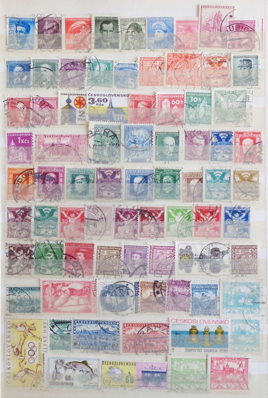 Alle Briefmarken: CSR/CSSR: Des timbres oblitérés, 2 photos – Gebraucht aus Le Locle von timbrettino