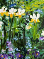 Gemälde Blumen Natur "The secret garden Leinwand