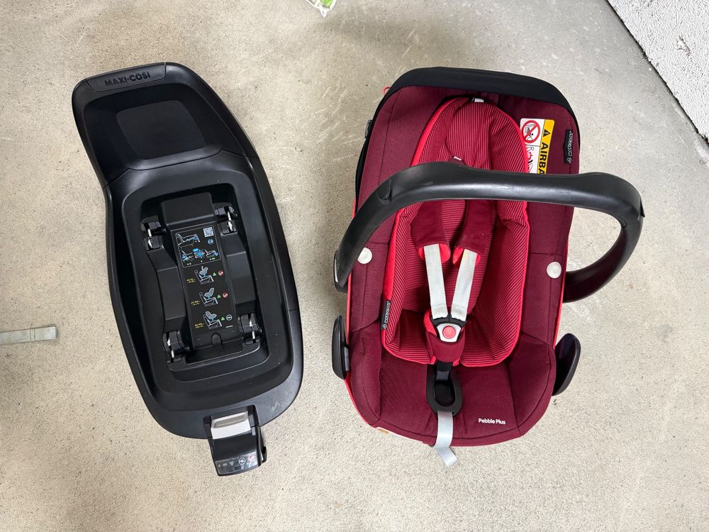 Maxi-Cosi Sièges auto: Maxi Cosi Pebble Plus mit FamilyFix One i-Size Basis. – D'occasion à Aarau par bem_5nhz