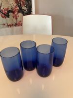 4er Set blaue Trinkgläser, zeitlos und elegant! neuwertig