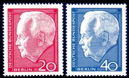 BERLIN 1964 WIEDERWAHL BUNDESPRÄSIDENT LÜBKE SERIE ** -AM533