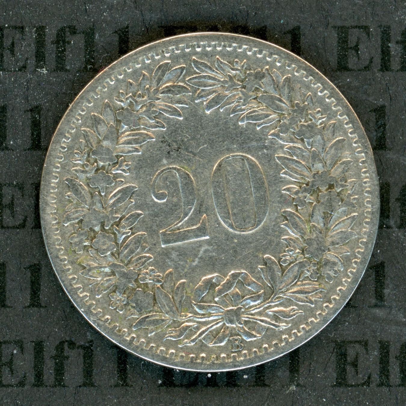 Tutti le monete: CHF___0.20 1891 s 20 Rappen – Usato da Widnau venduto da Elf11 1