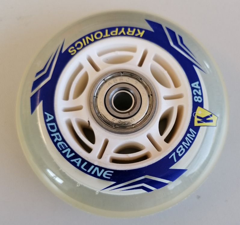 TEMPISH Inliner Rollen Set 4-tlg | 80mm/82a Härte | Mit ABEC7 Lagern & Alu-Spacern