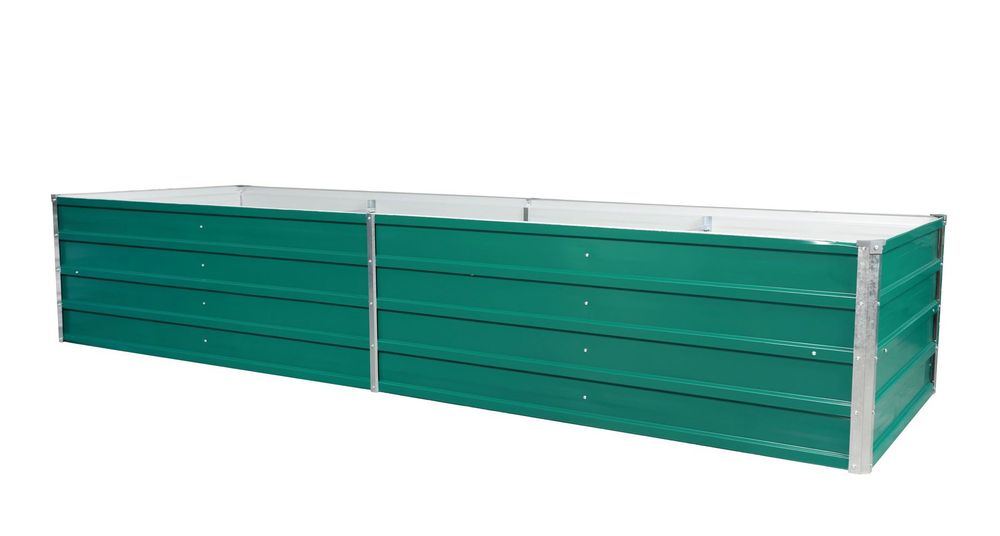 VidaXL Hochbeet Hellbraun 240 X 80 X 45 Cm Verzinkter Stahl