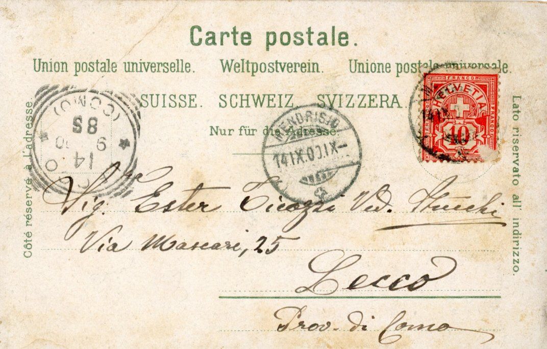 Cartoline postali: Mendrisio   TI        um 1900 – Usato da Brig venduto da Valcards54 1