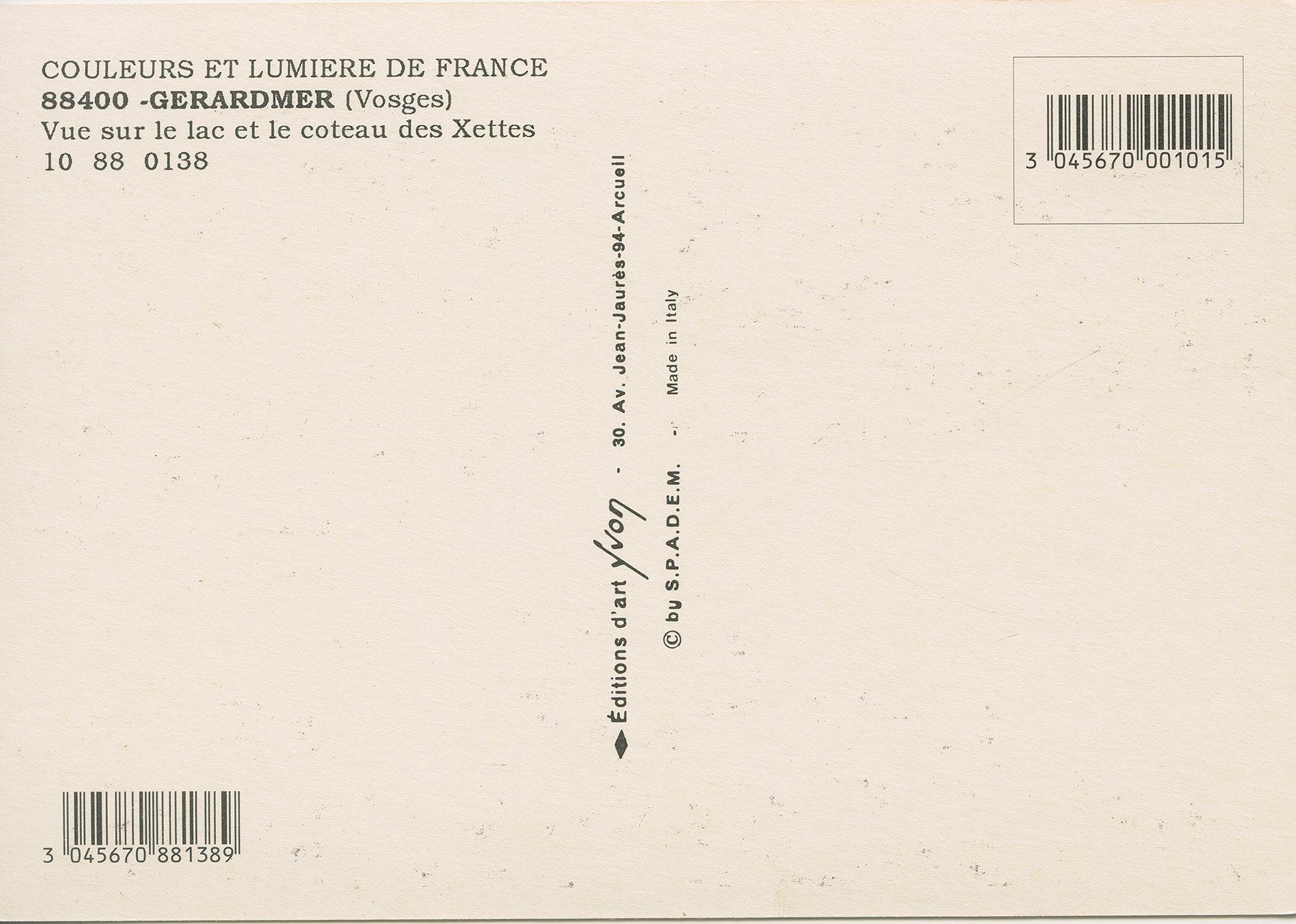 Ansichtskarten: Postkarte ungelaufen Gerardmer – Gebraucht aus Liesberg von Mikado1965 1