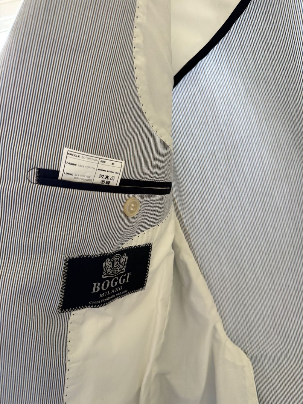Boggi Giacche: Boggi Milano Herren Sakko GR 48 – Usato da Wangen SZ venduto da case690 2