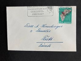 Schweiz 1953 Neujahrsgruss PJ Briefli 10 Rp 31.XII. PJ-WERBE