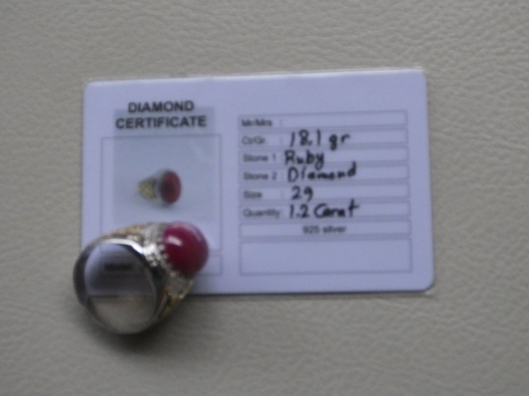 Anelli: Herrenring mit Echtem RUBIN Stein – Usato da Unterentfelden venduto da l654321a 3