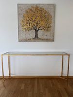 Eleganter Konsolentisch aus Glas & Gold