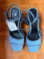 Sandali Zara blu denim, T. 39 - perfetti per l'estate!