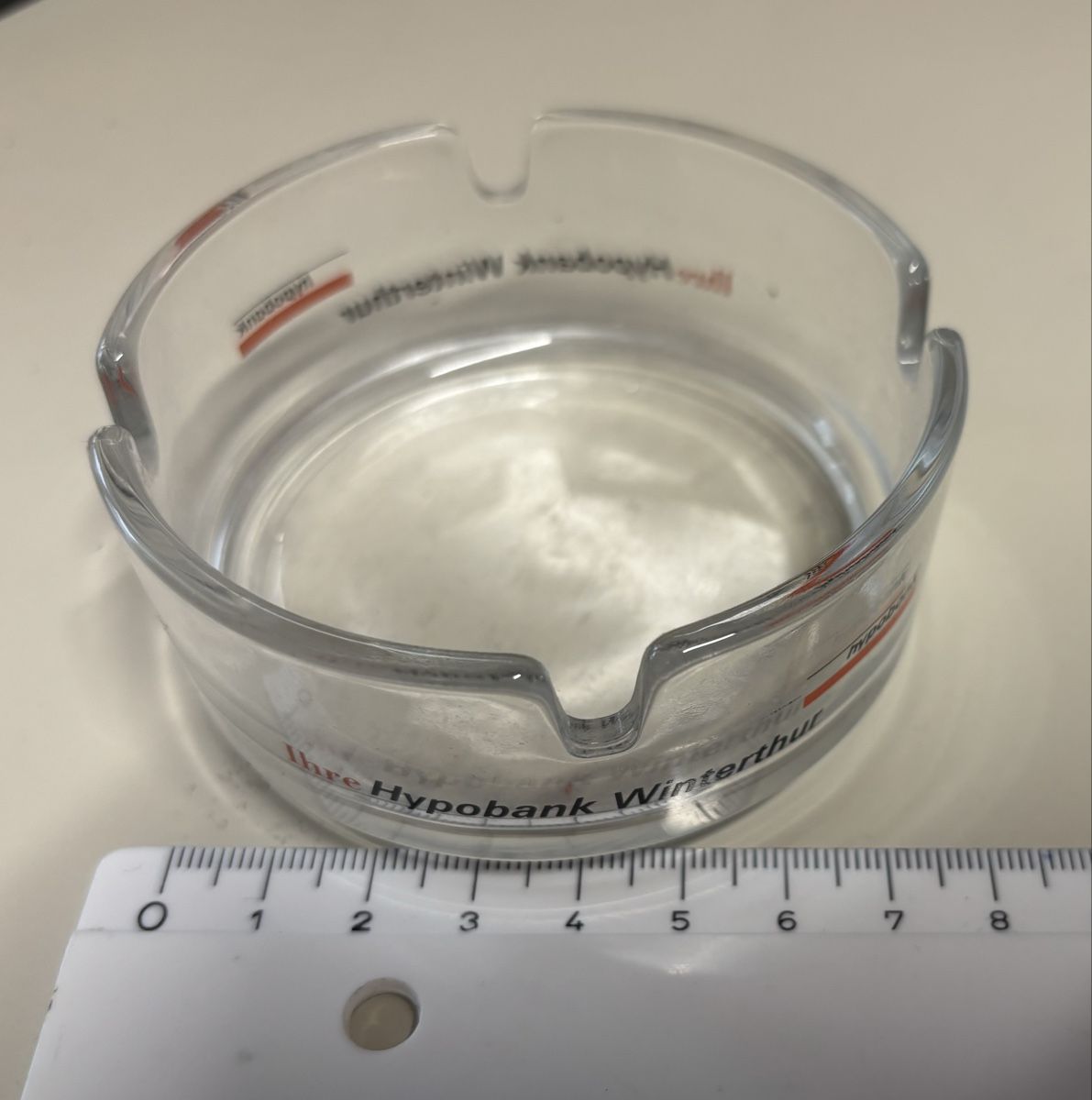 Portacenere: Glas Aschenbecher Hypobank Winterthur – Usato da Seuzach venduto da Biter 2